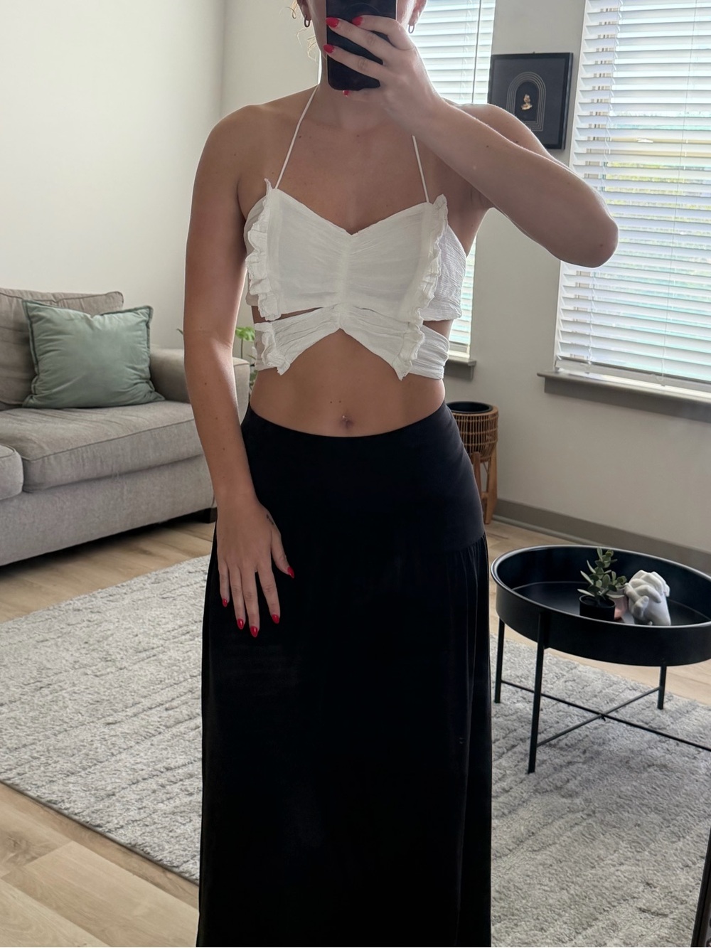 NWT Free People Size Medium Endless Summer Fly Away Halter Cropped Top